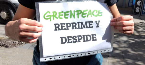 Piquete a Greenpeace Madrid