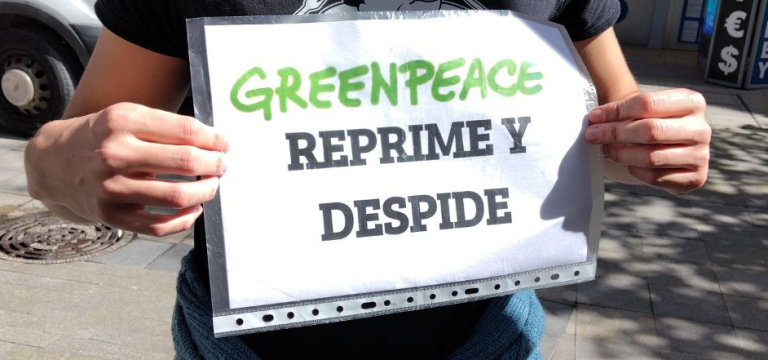 Piquete a Greenpeace Madrid